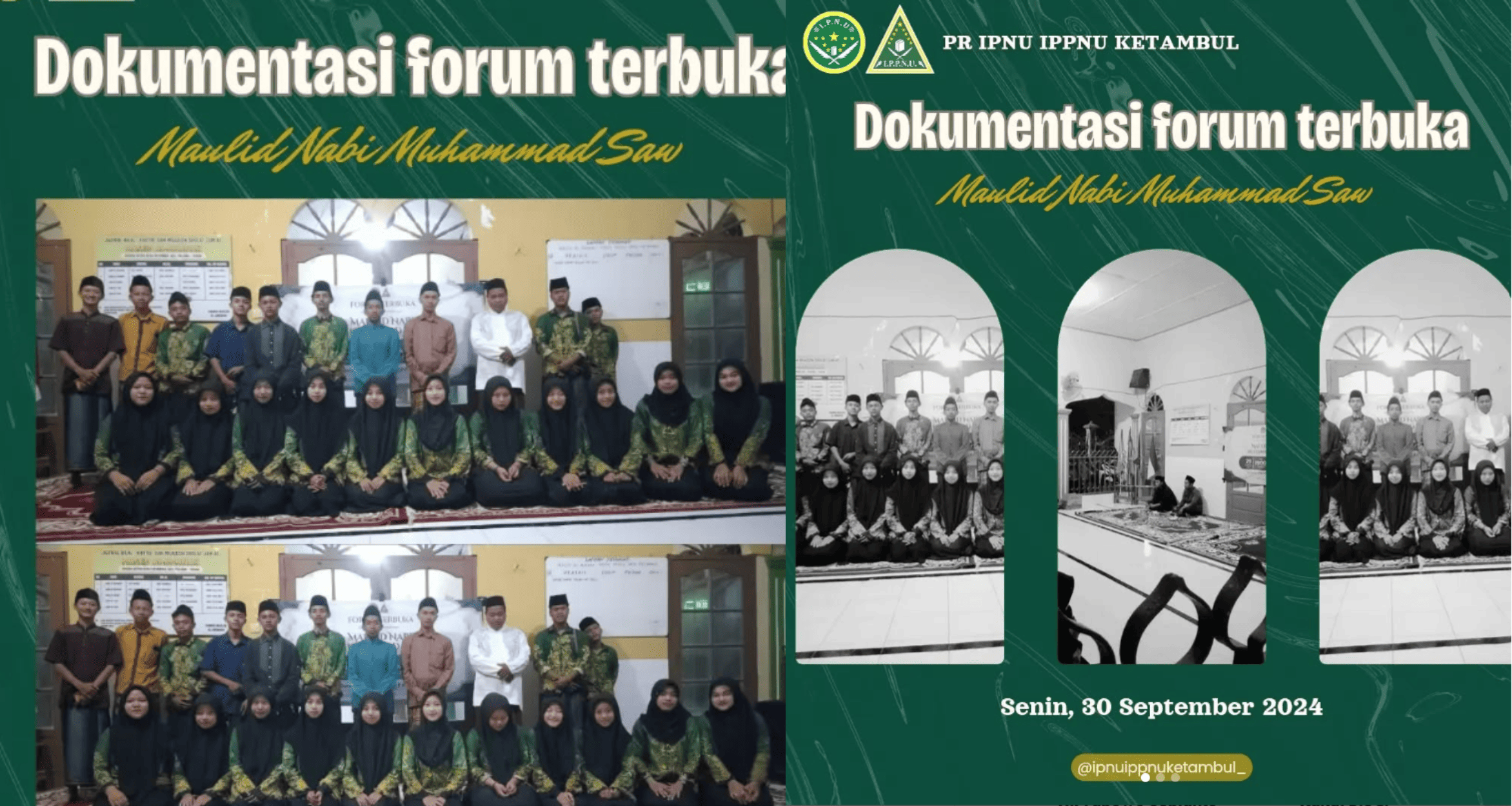 FORUM TERBUKA DALAM RANGKA MEMPERINGATI MAULID NABI MUHAMMAD SAW - PR IPNU-IPPNU DESA KETAMBUL