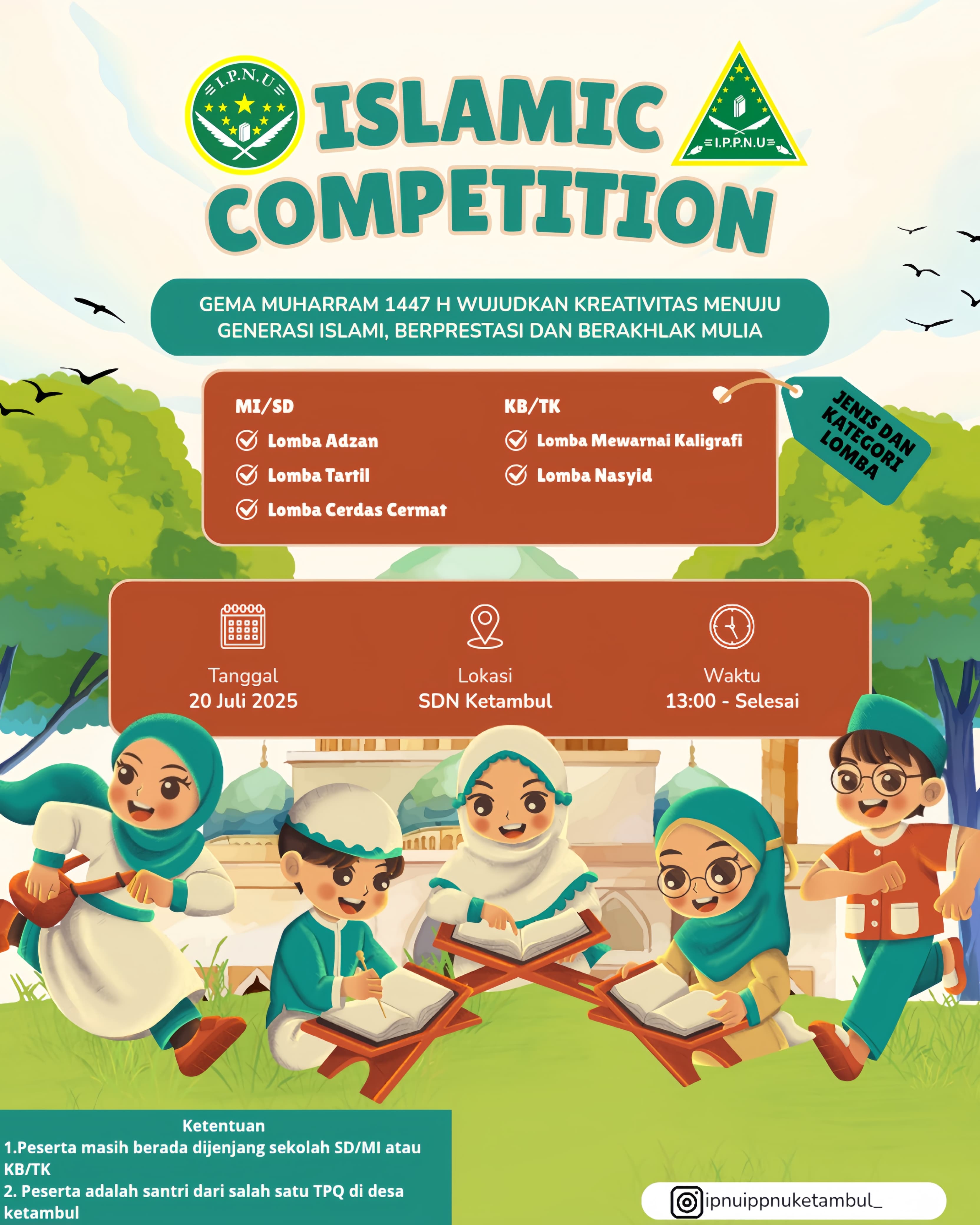 IPNU-IPPNU Desa Ketambul Akan Gelar Islamic Competition meriahkan bulan Muharram 1447 H